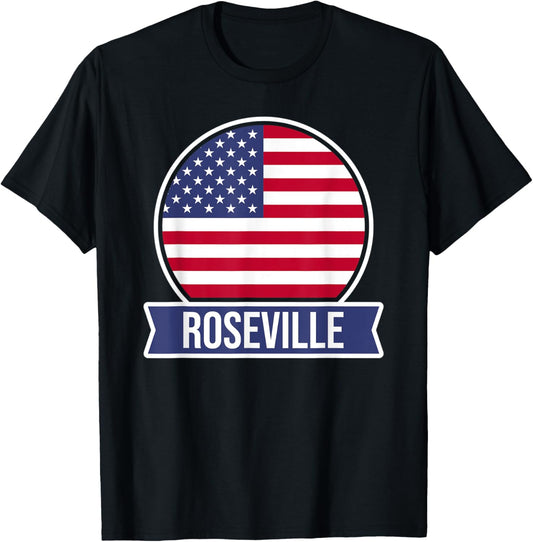 ROSEVILLE - USA - American place name US flag design