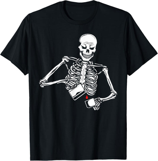 Skeleton Barista Lazy Halloween Costume Skull Coffee-maker