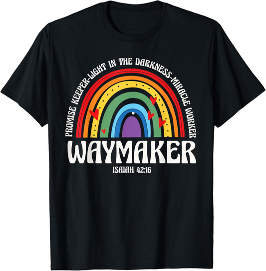 Waymaker Rainbow Promise Keeper Miracle Worker Christian