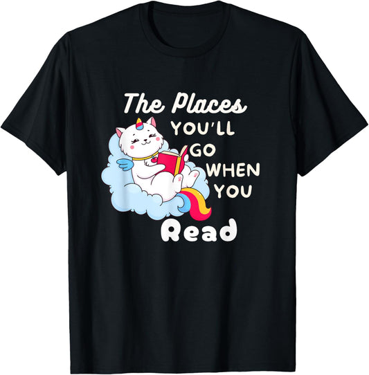 Cat The Places You\u2019ll Go When You Read funny
