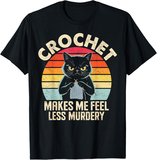 Funny Crochet Angry Cat for Crochet Lovers Knitter Women