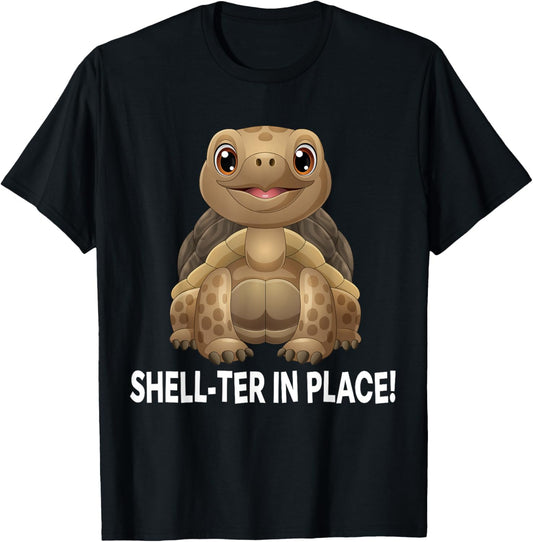 Shell-Ter in Place Funny Turtles Kids Sea Ocean Turtle