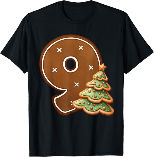 9 Year Old Christmas Gingerbread 9th Birthday Kid Cute Funny