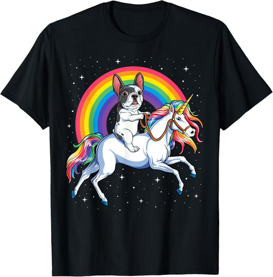 French Bulldog Unicorn Shirt Girls Space Galaxy Frenchicorn