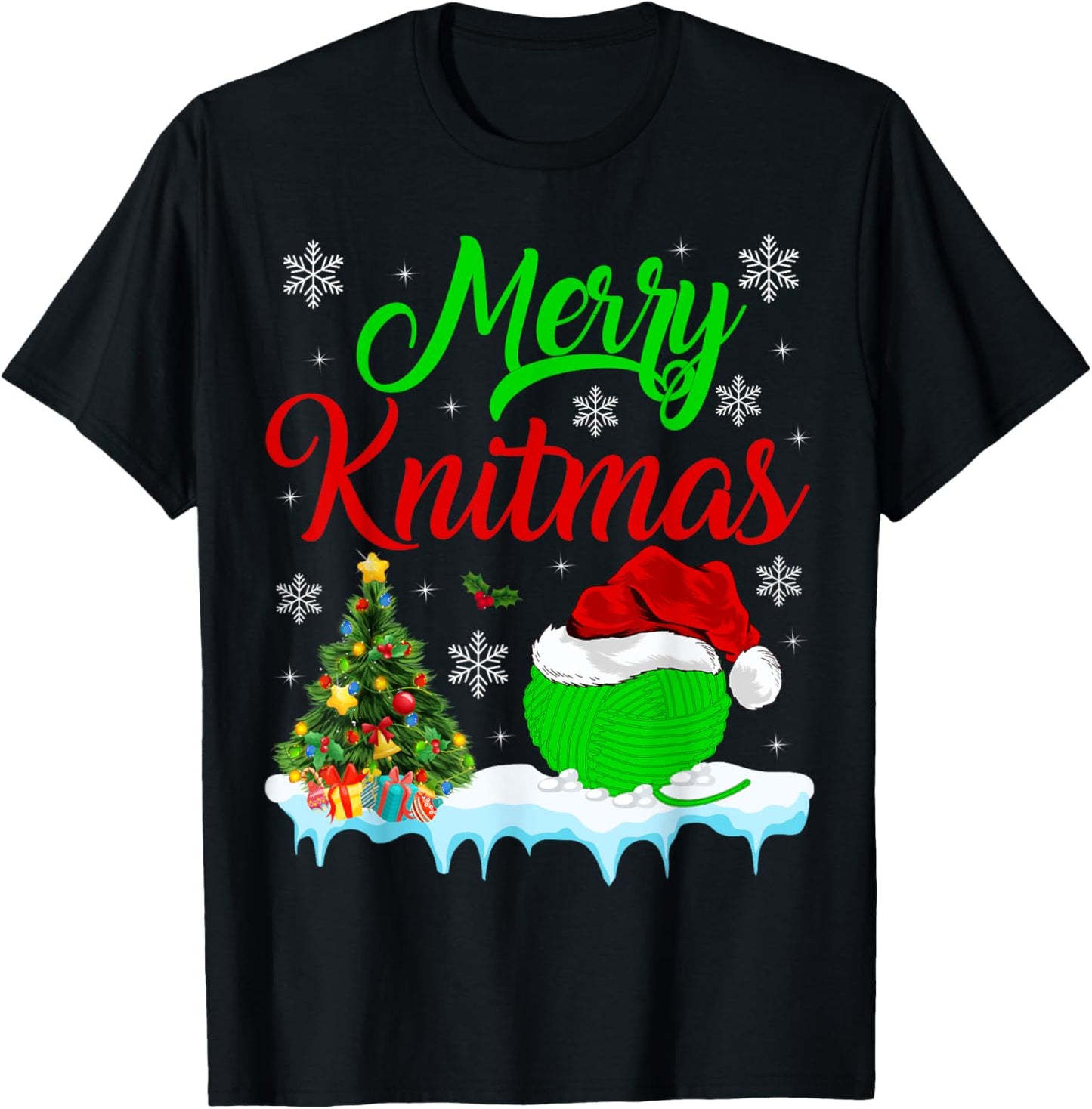 Xmas Tree Lighting Merry Knitmas Knitting Yarn Christmas