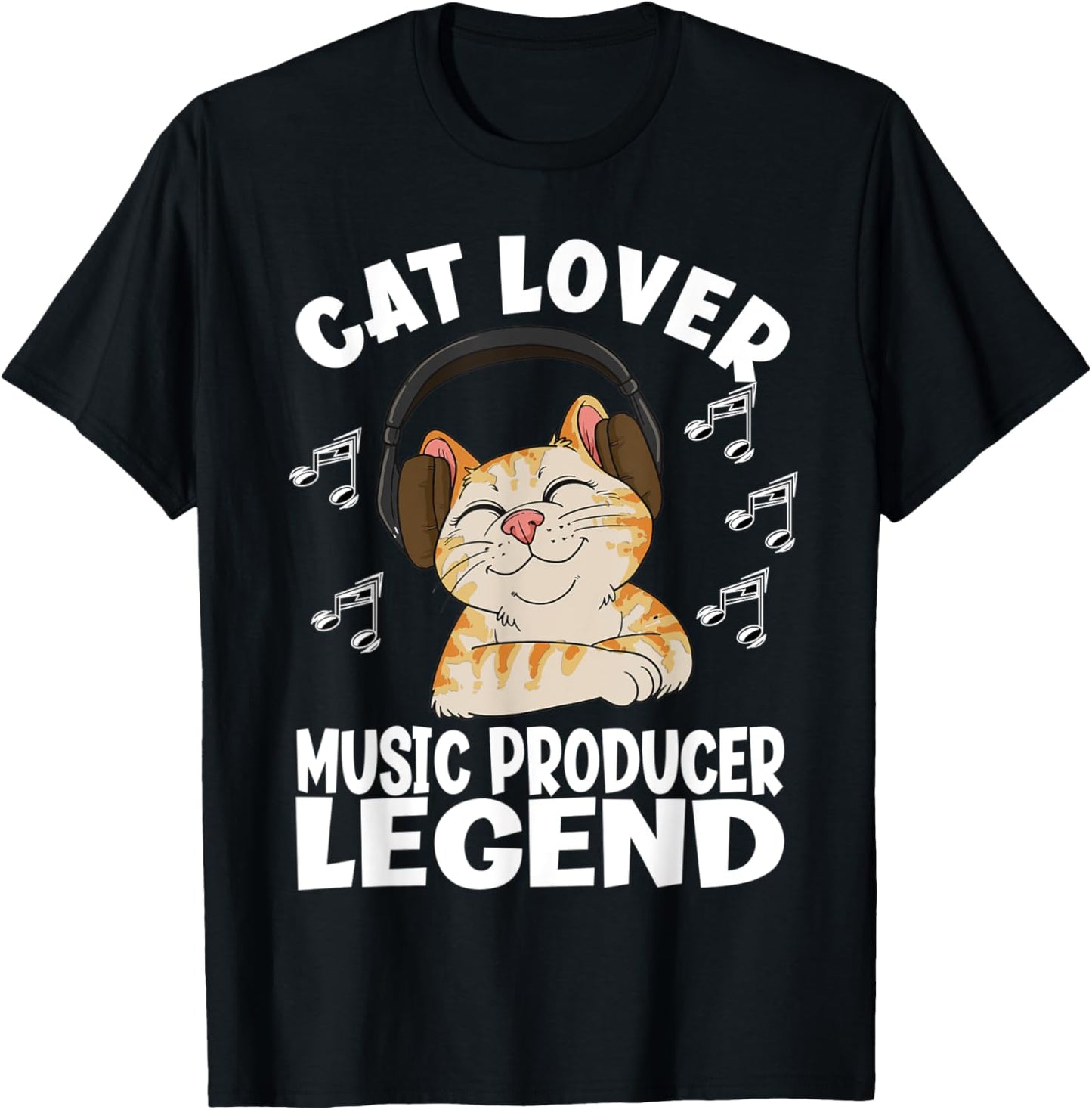 Cat Lover Music Producer Legend Funny Beat Maker T-Shirt for Men Women