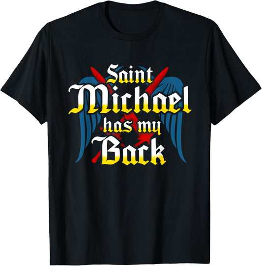 St Michael shirt catholic gifts men patron saint t