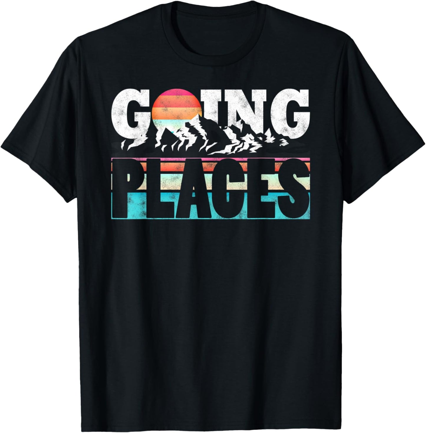 Vintage Retro Style Going Places Camping Travel Mountain