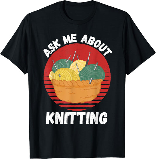 Retro Knitting Ask Me About Knitting Yarn Lover