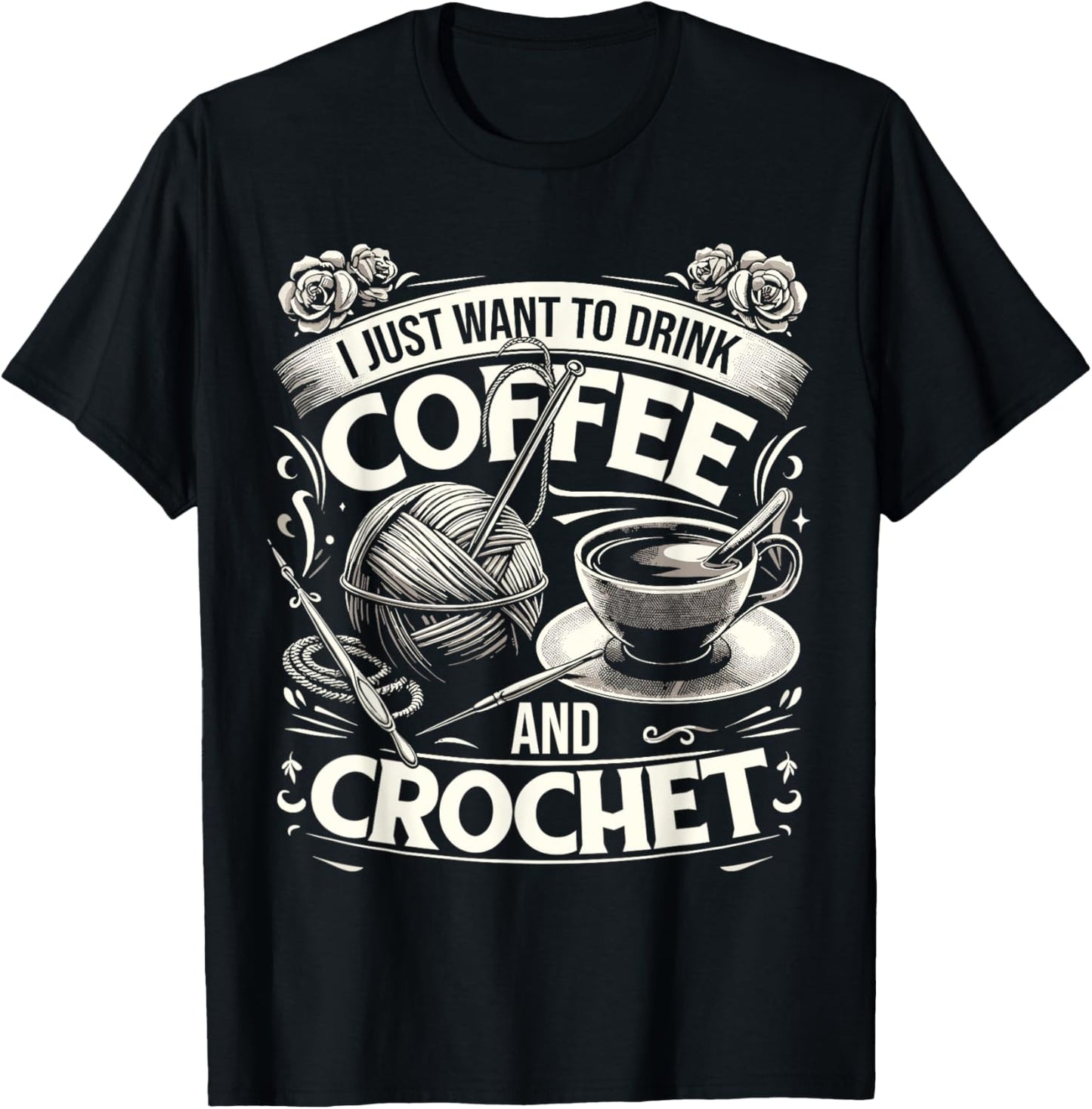 Crochet Knitting Yarn Crocheter Coffee