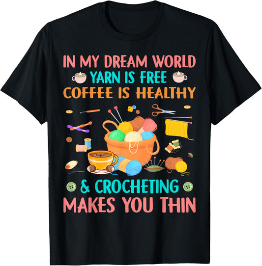 Crochet Yarn and Coffee Lover Crochet Hook Crocheting Yarn
