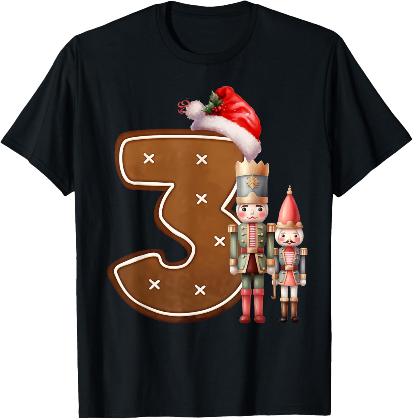 3 Year Old Christmas Gingerbread 3rd Birthday Kid Cute Funny