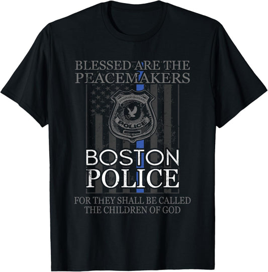 Boston Police Shirt Saint Michael Police Officer Prayer