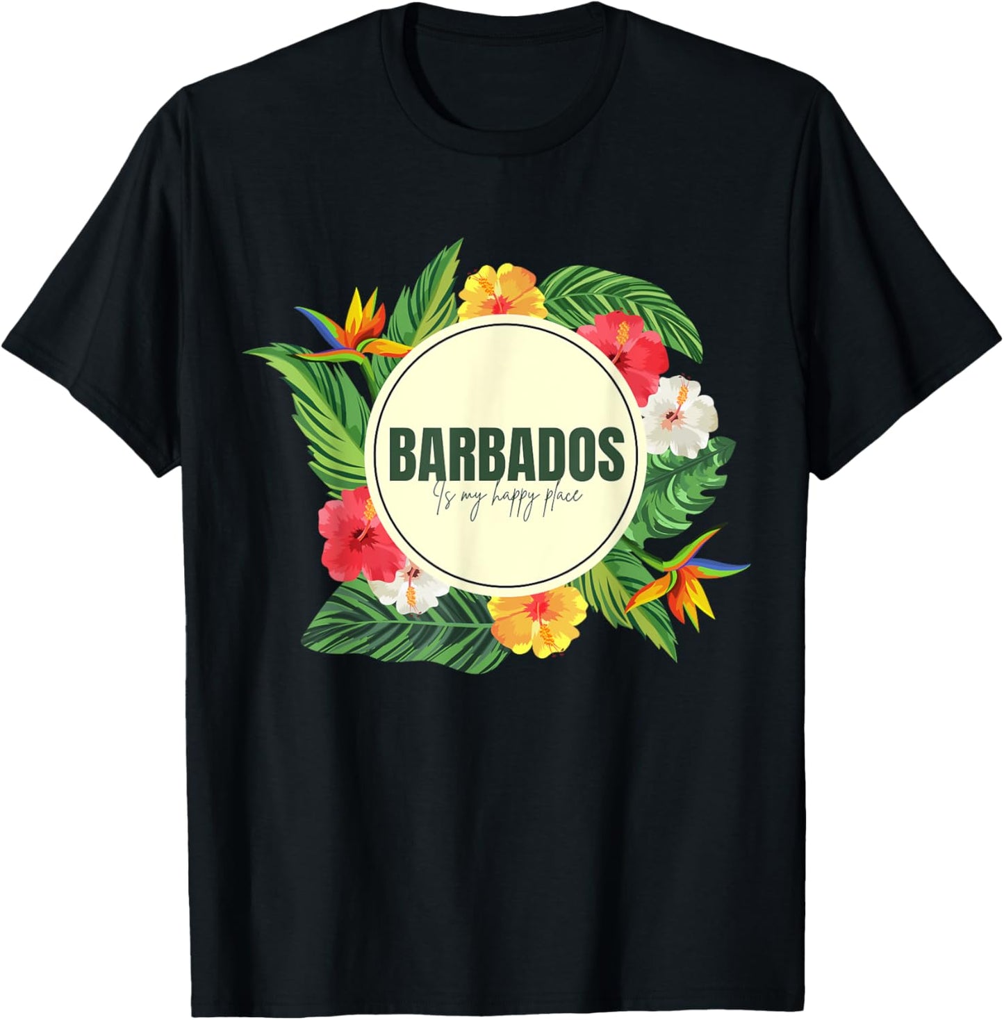 Barbados Is My Happy Place Travel Tourism Graphic