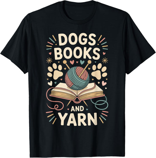 Dogs Books And Yarn Funny Knitting