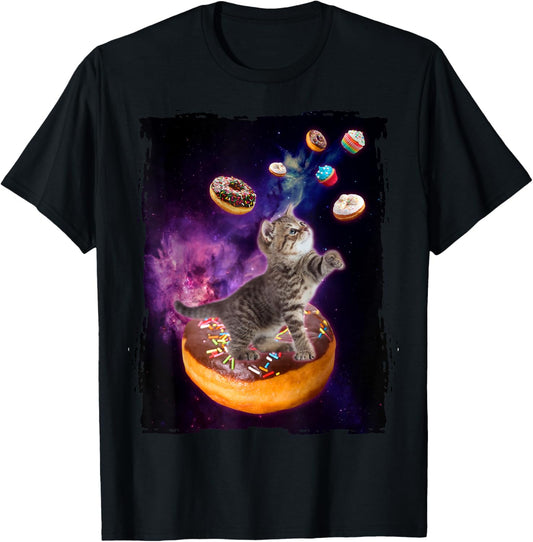 Abyssinian Cat Design Space Donuts - Kitty in Space Kid