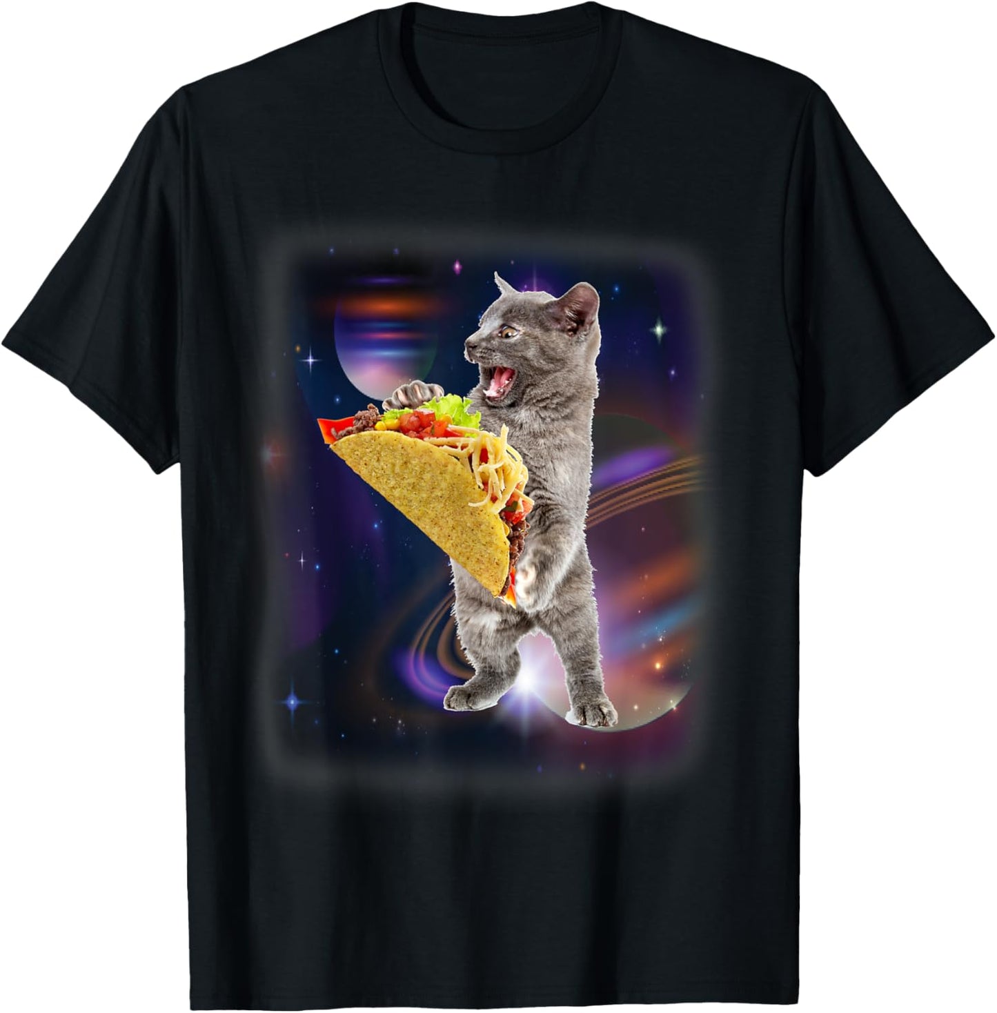 Cat Taco In Space Funny T-shirt For Cat And Taco Lovers T-Shirt for Men Women Kids
