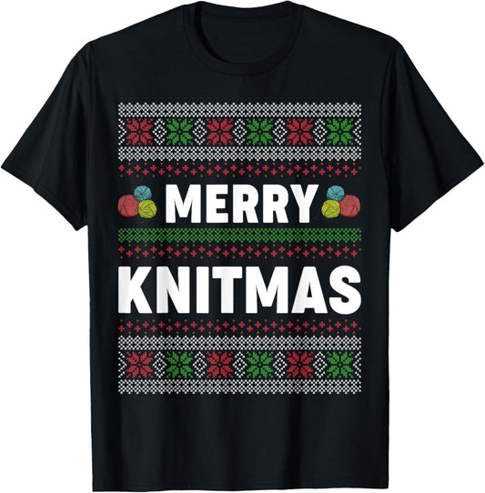 Merry Knitmas Ugly Xmas Sweater Knitting Yarn Christmas