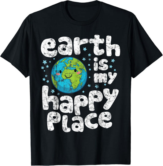 Earth is My Happy Place | Cute Kawaii Planet