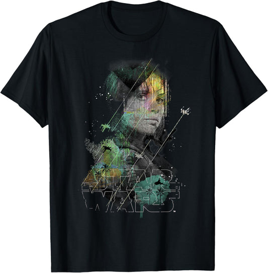 Star Wars Jyn Erso Space Lines Rogue One Graphic T-Shirt