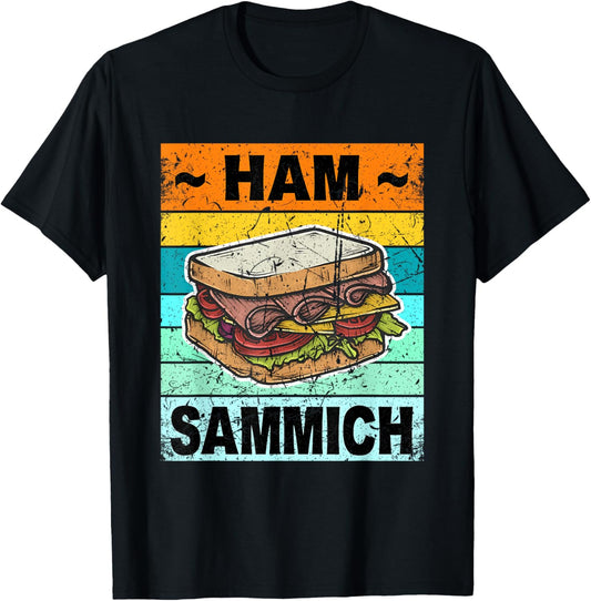 Retro Ham Sammich Shirt Ham Sandwich Meat Men Women Kids