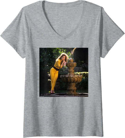 Womens Gloria Estefan Conga Pop Singer by Michael Grecco V-Neck