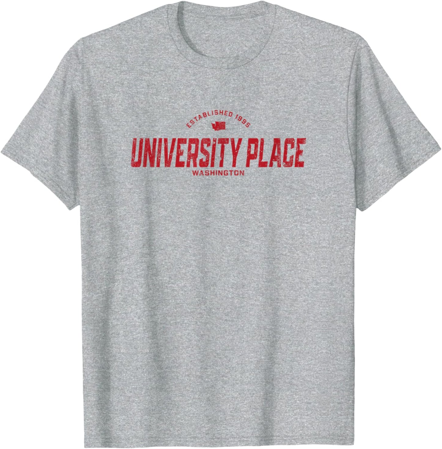 University Place Washington WA Vintage Athletic Red Sports L