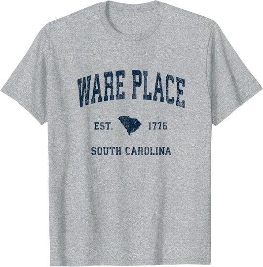 Ware Place South Carolina SC Vintage Athletic Navy Sports De