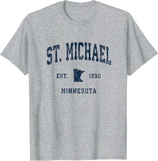 St. Michael Minnesota MN Vintage Athletic Navy Sports Design
