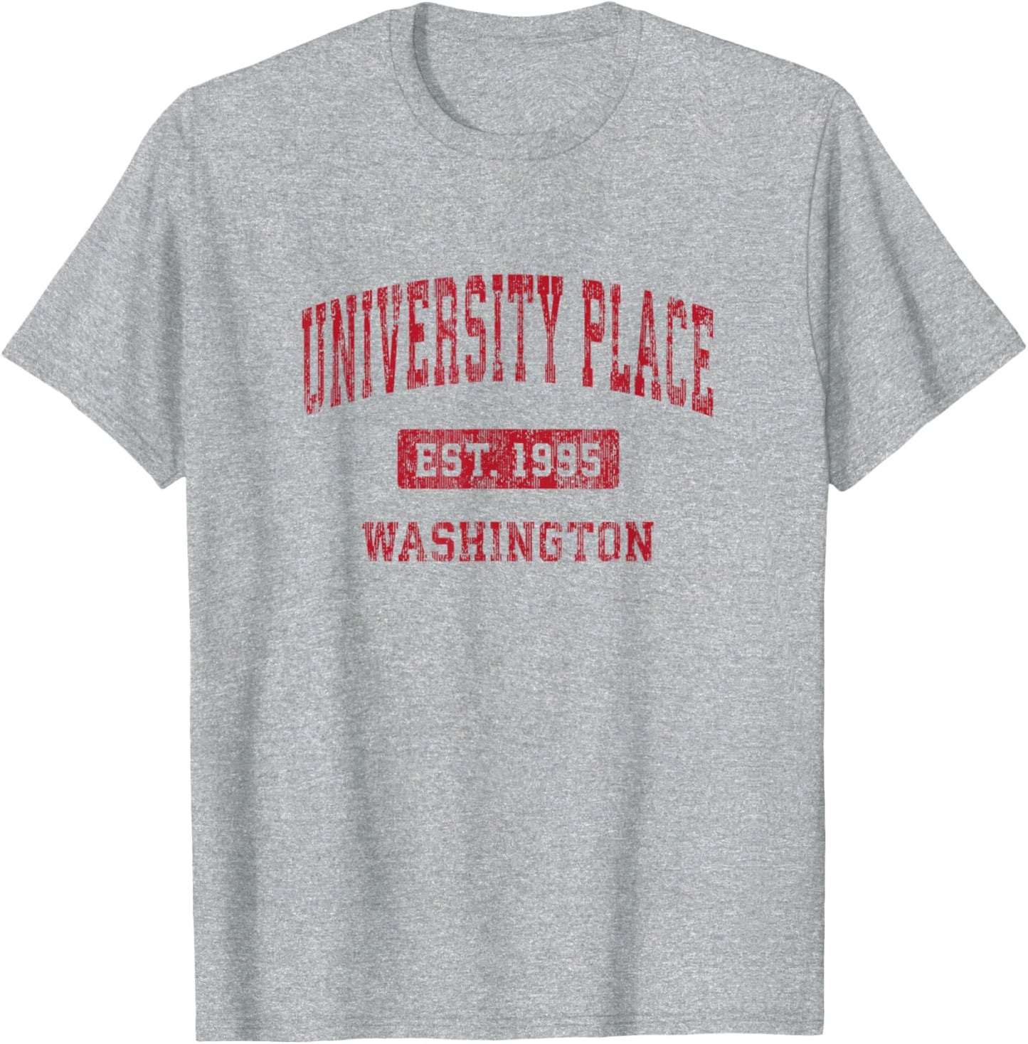 University Place Washington WA Vintage Sports Design Red Des