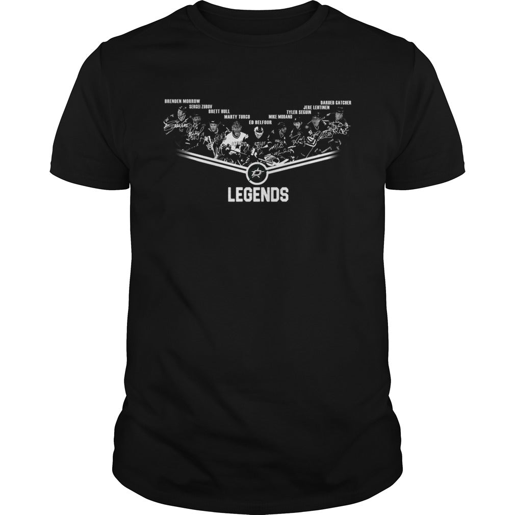 Dallas Stars Legends team signatures shirt
