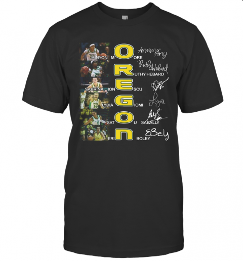 Oregon Minyon Moore Ruthy Hebard Signature T Shirt