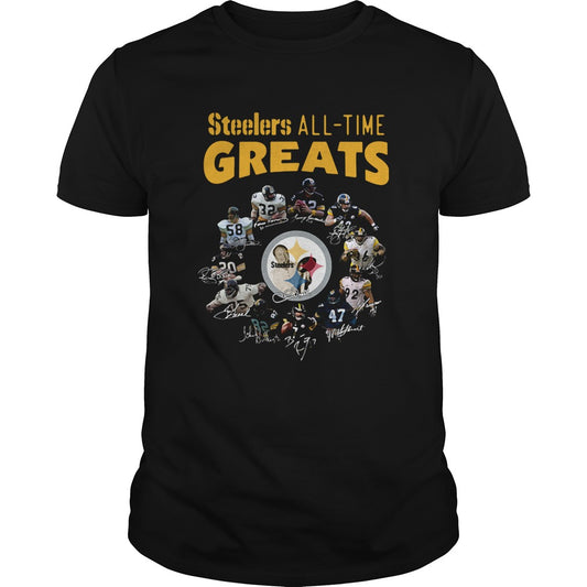Pittsburgh Steelers AllTime Greats Players Signatures shirt