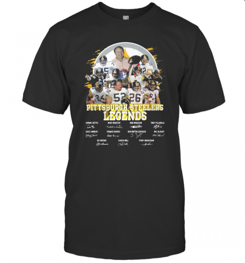 Pittsburgh Steelers Legends All Team Signatures T Shirt