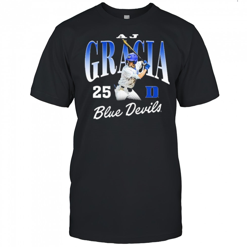 AJ Gracia 25 Duke Blue Devils Baseball NCAA Division I 2025 t shirt