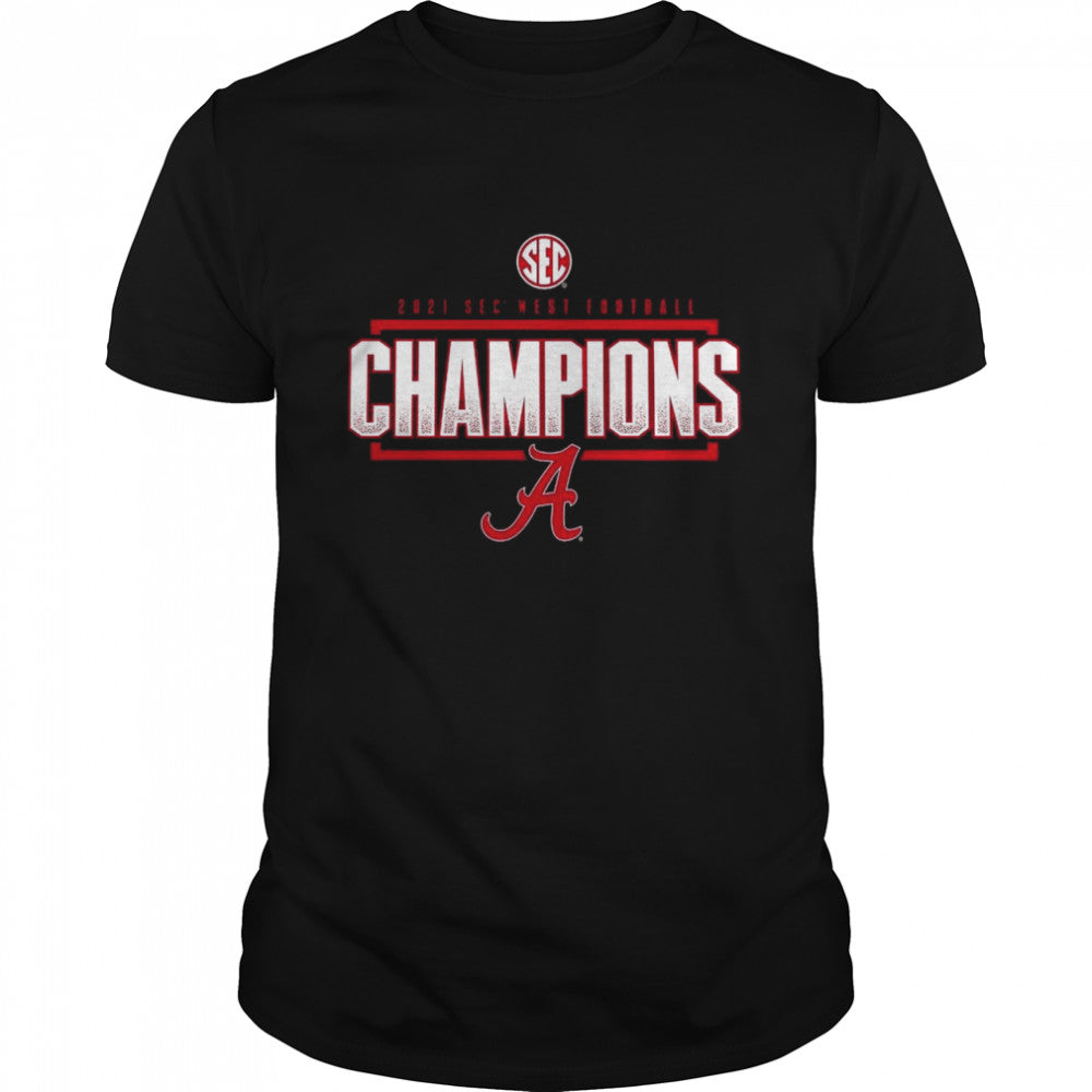Alabama Crimson Tide Fanatics Branded 2021 SEC West Football Division Champions Locker Room T Shirt