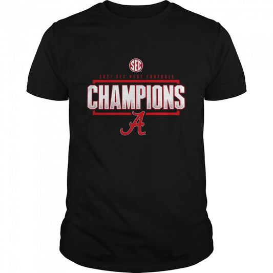 Alabama Crimson Tide Fanatics Branded 2021 SEC West Football Division Champions Locker Room T Shirt