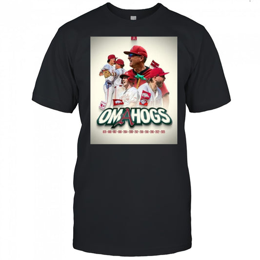 Arkansas Baseball Omahogs 2025 NCAA Super Regional Champions Advance To College World Series Shirt