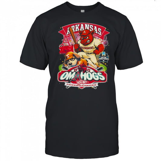 Arkansas Razorbacks Stomp Tennessee Volunteers NCAA 2025 College World Series Mascot T shirts