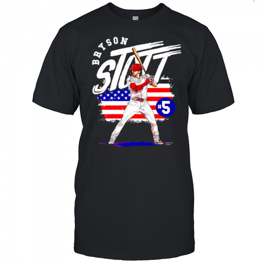 Bryson Stott Baseball Philadelphia Phillies American Flag 4th Of July shirt