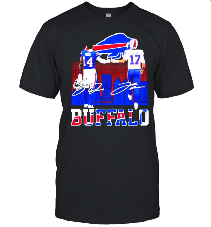 Buffalo Bills Diggs and Allen signatures shirt