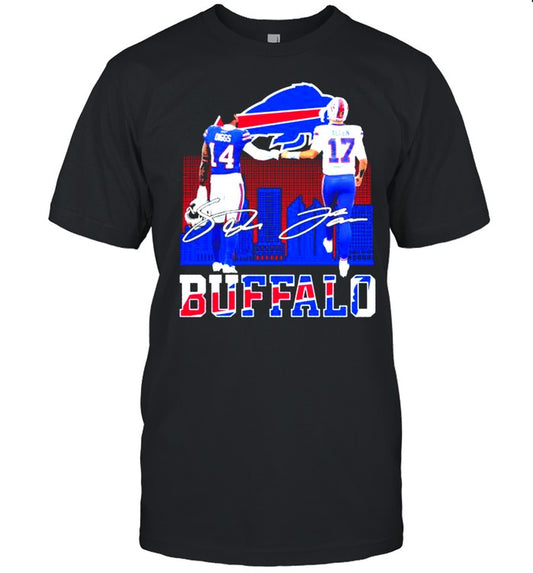 Buffalo Bills Diggs and Allen signatures shirt