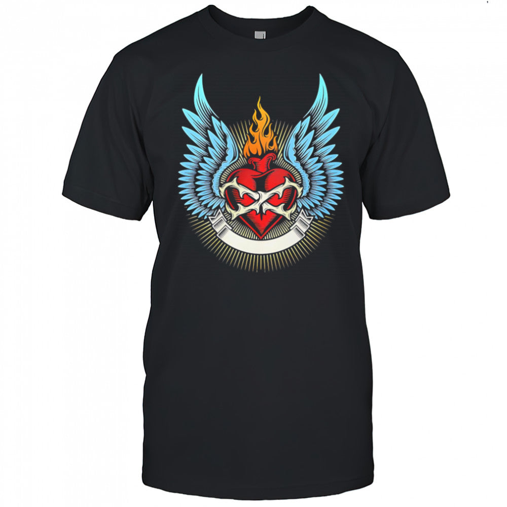 Burning Heart design shirt