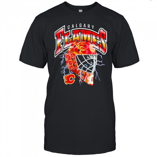 Calgary Flames Crease Lightning helmet shirt