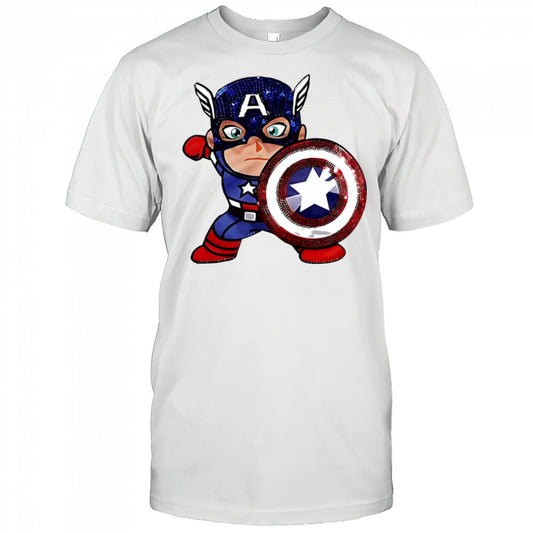 Captain America funny cartoon shirt