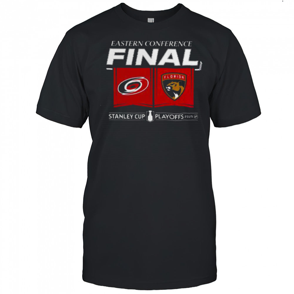 Carolina Hurricanes Vs Florida Panthers Matchup 2025 Eastern Conference Finals NHL Stanley Cup Playoffs 2025 T Shirt