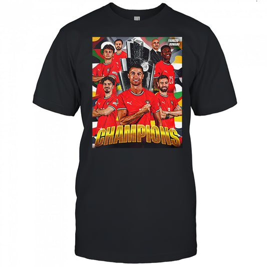 Celebrates Portugal Wins The UEFA Nations League 2025 Shirt