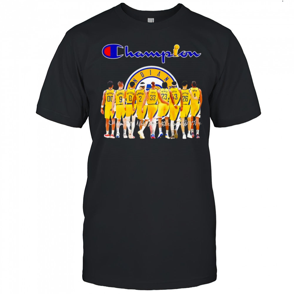 Champion Indiana Pacers players signature shirt