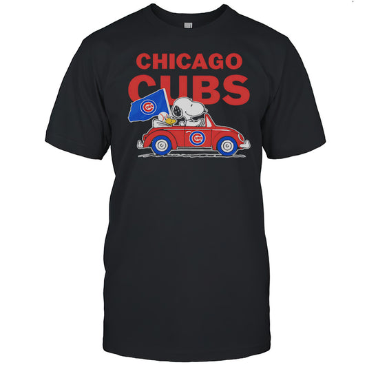 Chicago Cubs Snoopy Go By Car Shirt