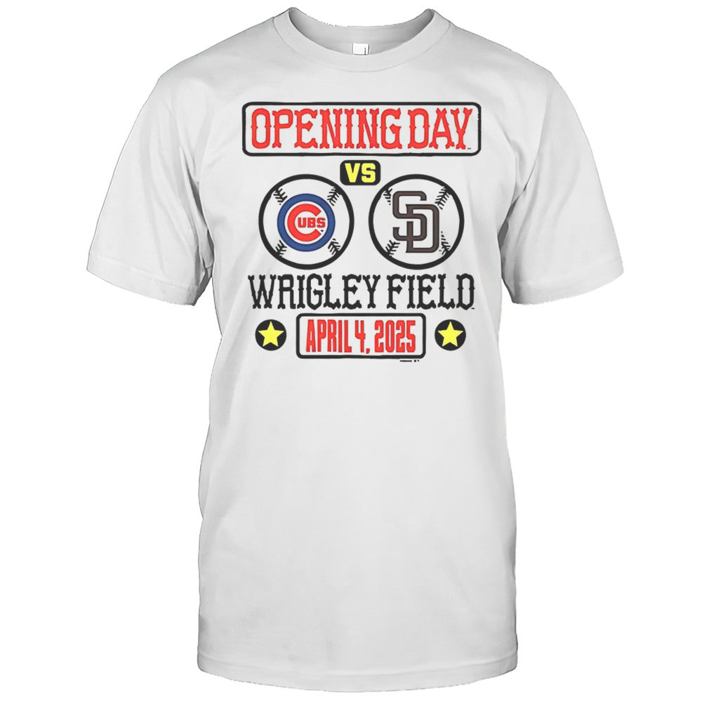Chicago Cubs Vs San Diego Padres Opening Day Wrigley Fies 2025 Shirt